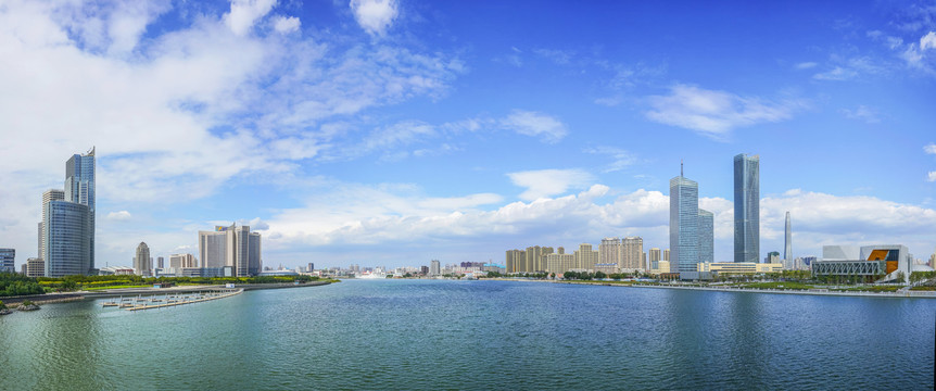 天津海河全景大画幅