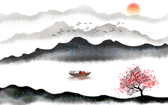 水墨山水畫