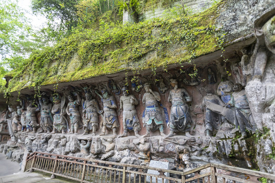 重庆大足宝顶山石刻护法神龛