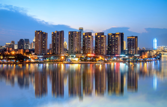 广西柳州城市夜景