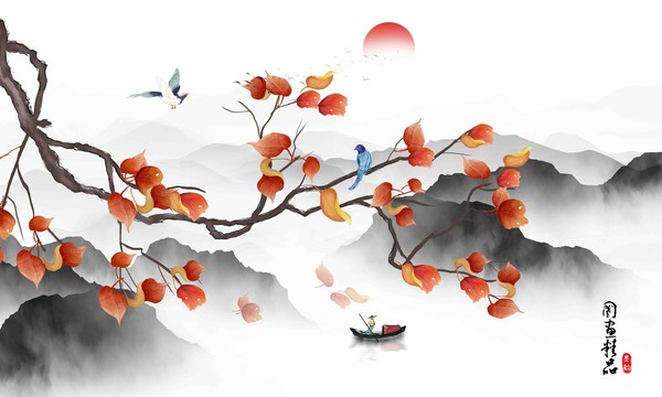 花鳥山水裝飾畫