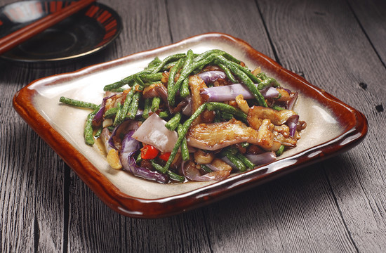 長豆角燒紫茄