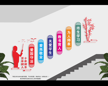 學(xué)校樓梯文化墻