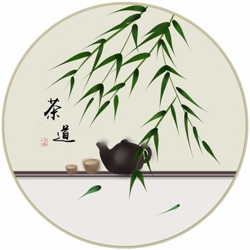 中国风新中式现代茶室茶馆装饰画