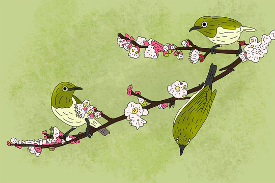 鳥(niǎo)語(yǔ)花香裝飾畫(huà)