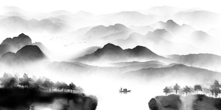 水墨山水畫