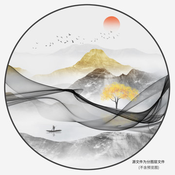 山水裝飾畫