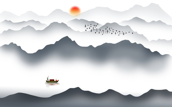 禪意山水畫