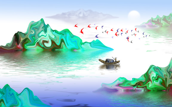 新中式山水畫