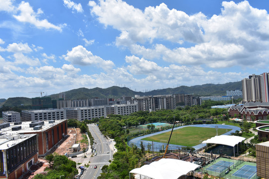 清澜山学校球场远景