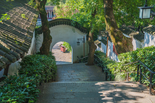 武汉著名黄鹤楼古建筑群特写