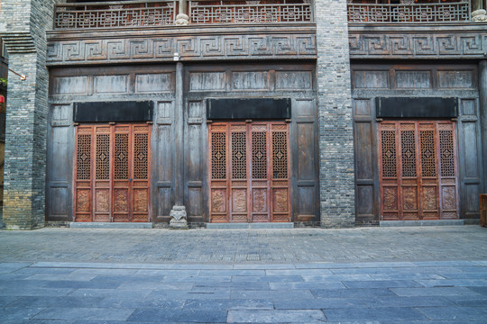 武汉汉口里古建筑群和古镇街景
