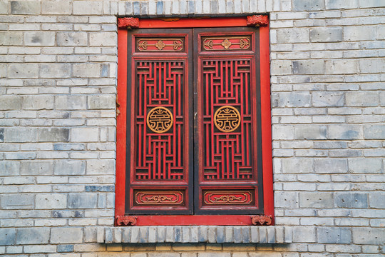 中国传统古典特色古建筑木窗