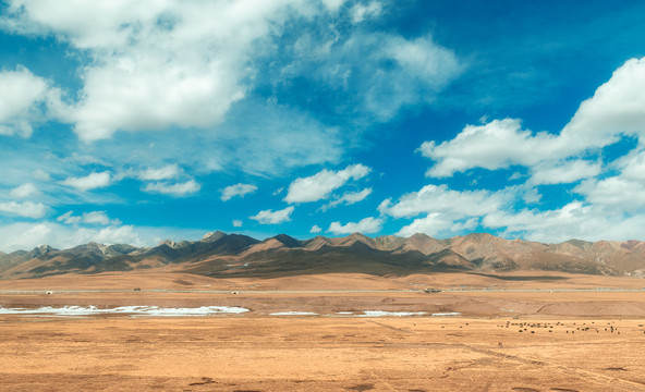 中国西藏青藏公路自然风光