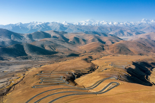 中国西藏高原公路风光