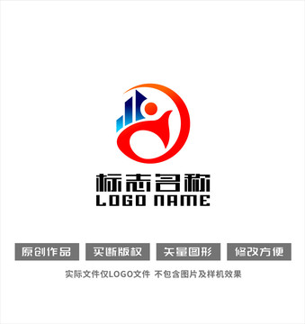 G字母標(biāo)志地產(chǎn)人logo