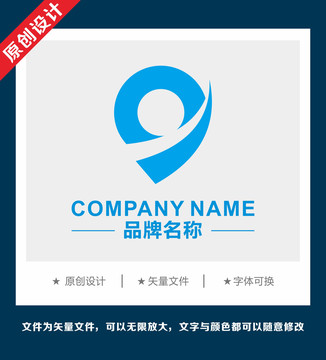 坐標點0字母公司科技logo