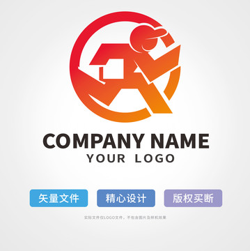 快递外卖配送logo