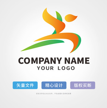 奔跑飞奔运动logo