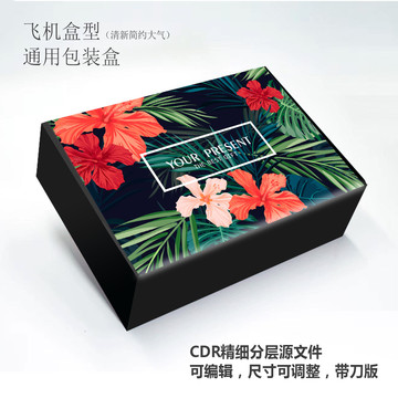 時尚花兒創(chuàng)意通用包裝飛機盒