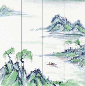 水墨山水画