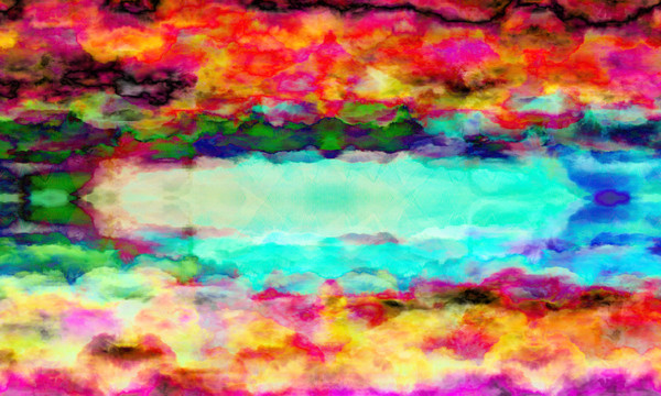 抽象立体彩色山水