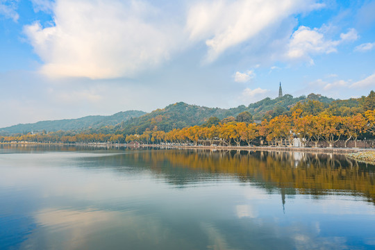 杭州西湖秋景