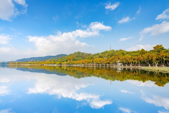 杭州西湖秋景