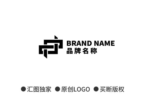 男装服饰P字母logo