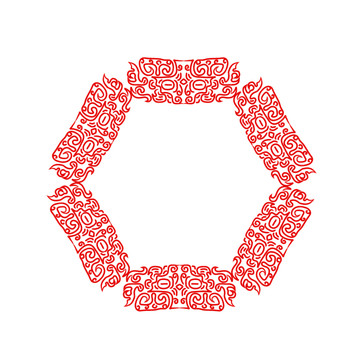 傳統(tǒng)矢量圖案插畫(huà)設(shè)計(jì)邊框