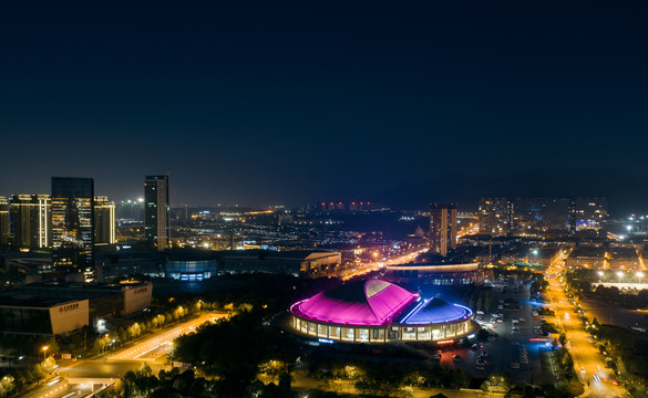 义乌城市夜景