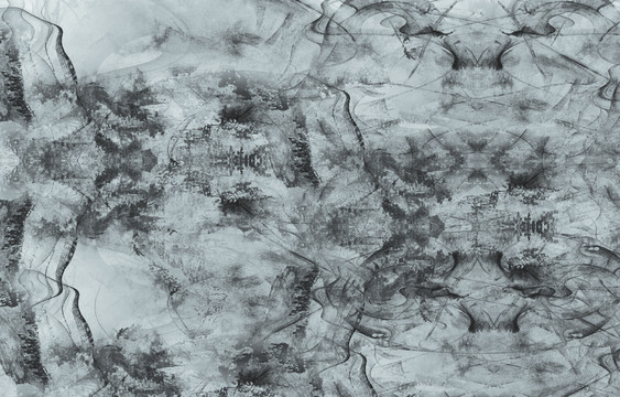 高清水墨山水背景墻