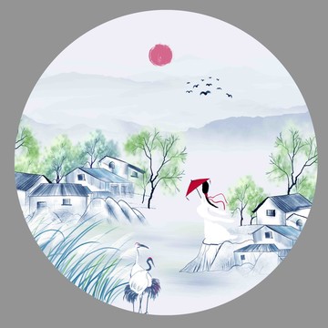 古風山水畫