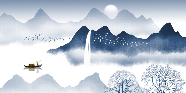 禪意山水畫