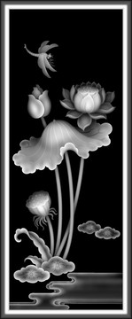 荷花門(mén)板