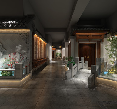 中式餐飲過道