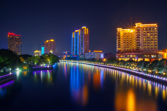 中山市岐江河夜景