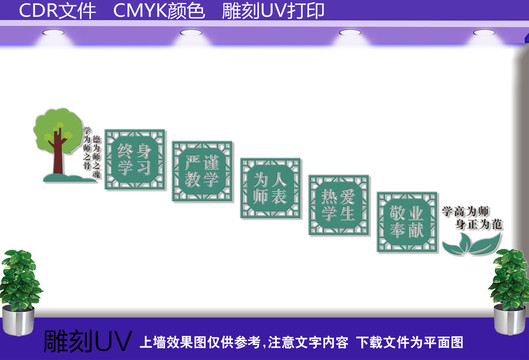 教师办公室楼梯文化墙