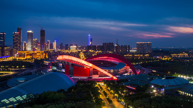 南京奥体中心夜景