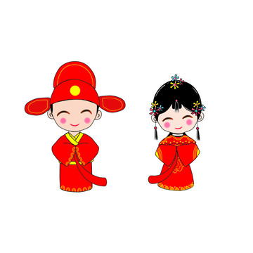 結(jié)婚婚慶情侶卡通人物矢量設(shè)計(jì)