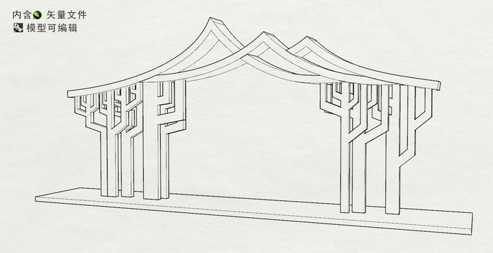 生態(tài)造型景觀門模型