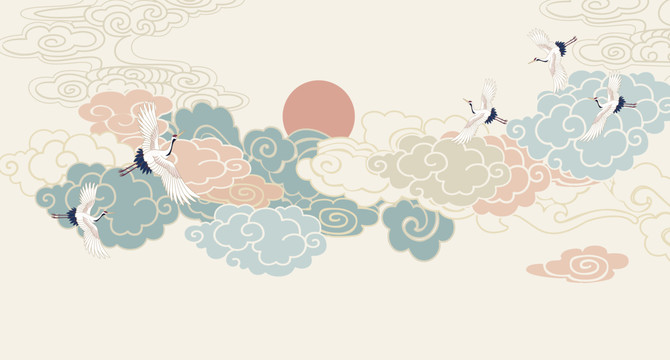 中國風(fēng)壁畫