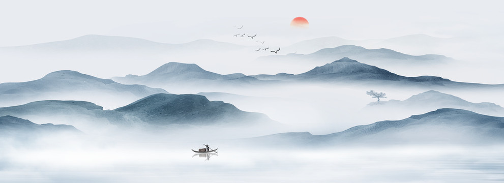 水墨山水畫