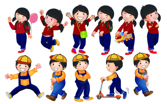 原創(chuàng)手繪卡通兒童形象插畫(huà)設(shè)計(jì)
