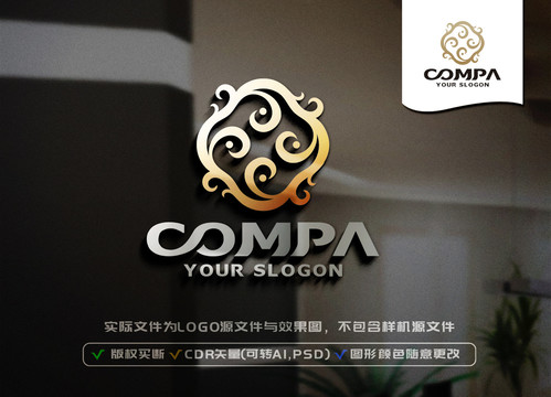 唯美鳳凰圖騰LOGO