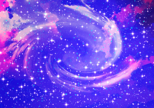 粉紫色漩渦星空