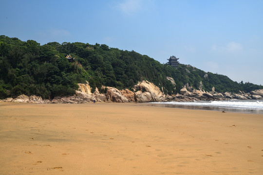 舟山普陀山百步沙景区