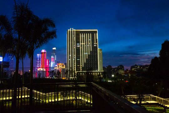 南宁城市夜景风光