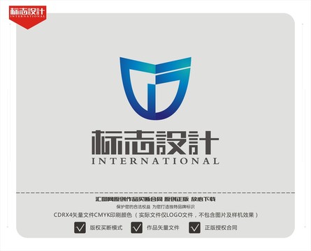 盾牌字母GJ