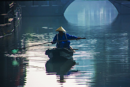 安昌古镇河道清理